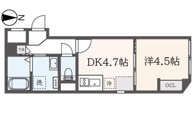 A LATO FUDOMAE(1DK/3階)の間取り写真