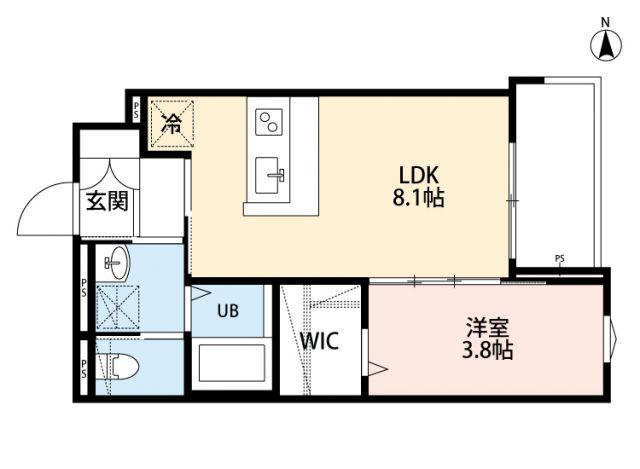 ROBOT HOME 新所沢(1LDK/1階)の間取り写真