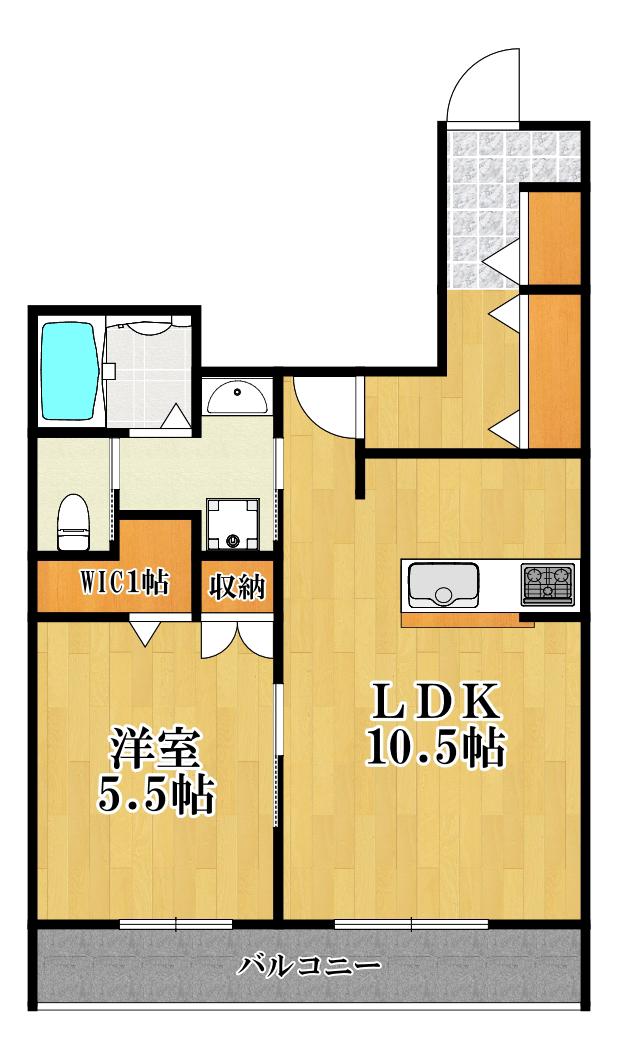 SOPHIA CRYSTAL(1LDK/2階)の間取り写真
