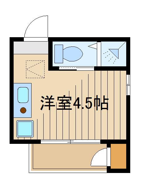 シエスタヴィラ上鷺宮の杜イースト棟(ワンルーム/1階)の間取り写真