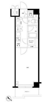 ルーブル下丸子参番館(1K/4階)の間取り写真