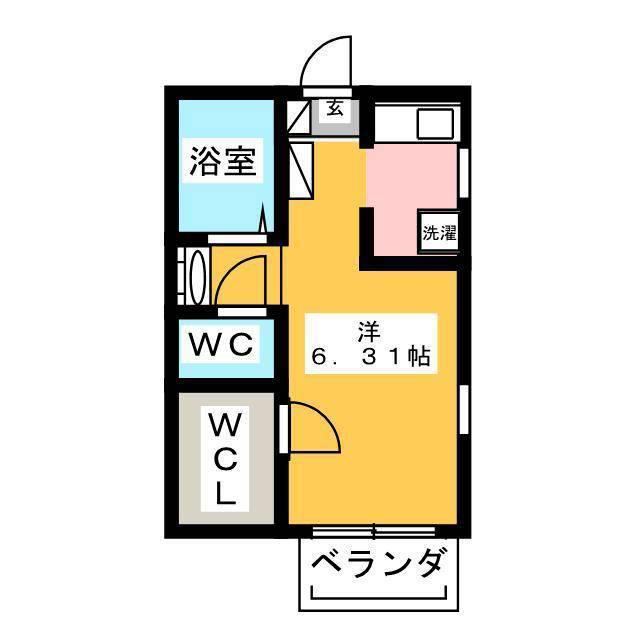 ステュディオ大谷(ワンルーム/2階)の間取り写真