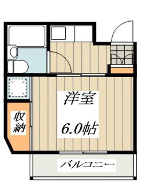 シンコーハイム小金井(1K/3階)の間取り写真