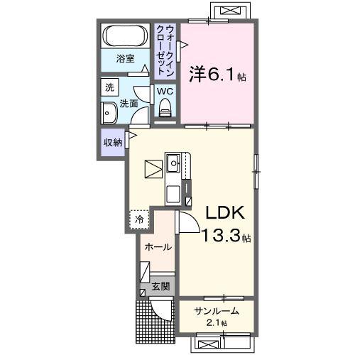 フォレストガーデン 西軽井沢(1LDK/1階)の間取り写真