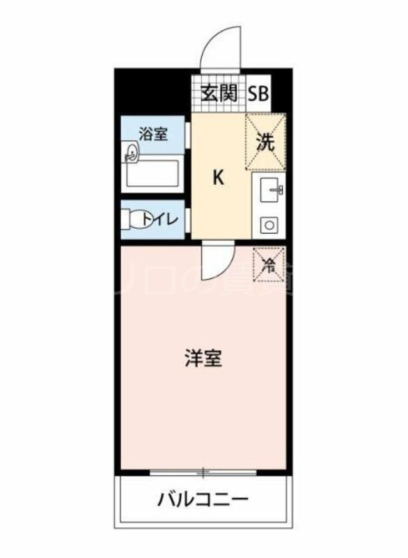クレステA(1K/3階)の間取り写真