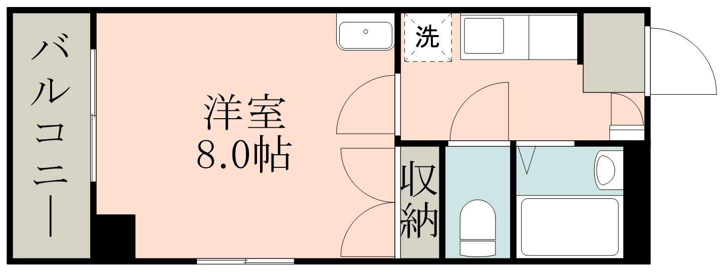 メゾンきうら(1K/4階)の間取り写真