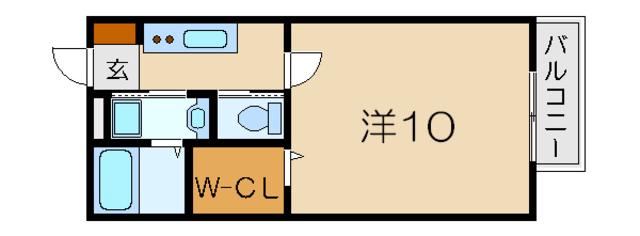 アーバンプロムナードIIA棟(1K/2階)の間取り写真