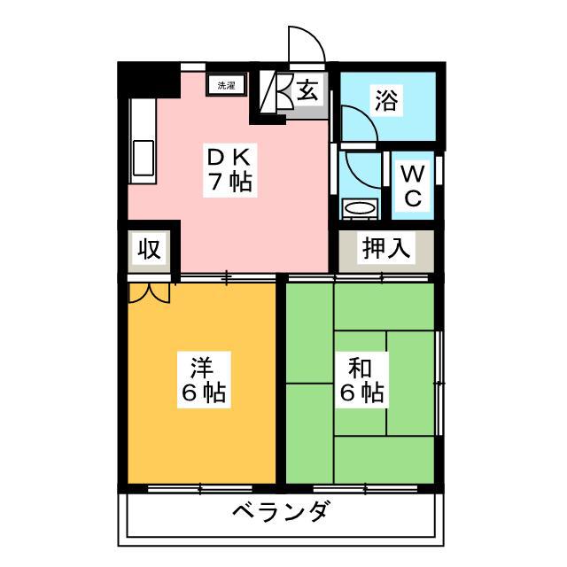 CRC-2(2DK/2階)の間取り写真