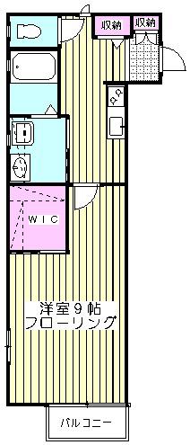 パラドール(1K/2階)の間取り写真
