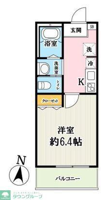 エスポワール・K南越谷(1K/3階)の間取り写真