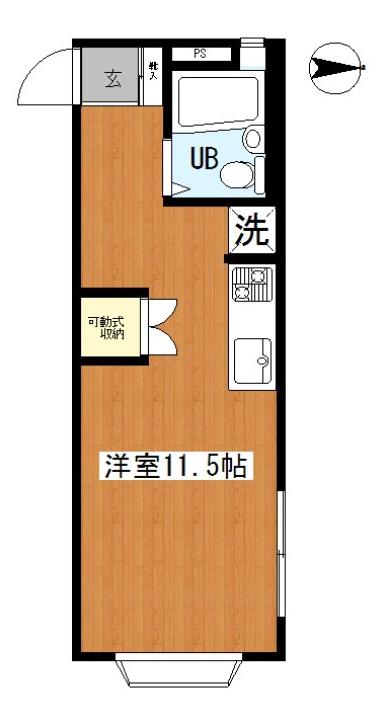 レーベンブルグ(ワンルーム/1階)の間取り写真
