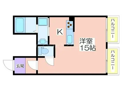 コットンライフMBS(ワンルーム/1階)の間取り写真