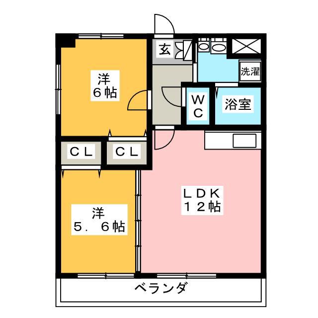 G M O(2LDK/3階)の間取り写真