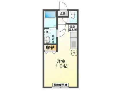 JR室蘭本線 鷲別駅 徒歩20分 2階建 築15年(ワンルーム/2階)の間取り写真
