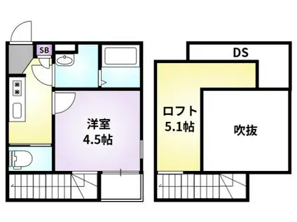 MAHORA MAISON久留米大学駅前II(1K/1階)の間取り写真