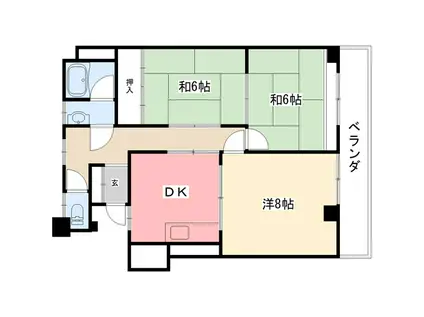 グレース武庫川(3DK/3階)の間取り写真