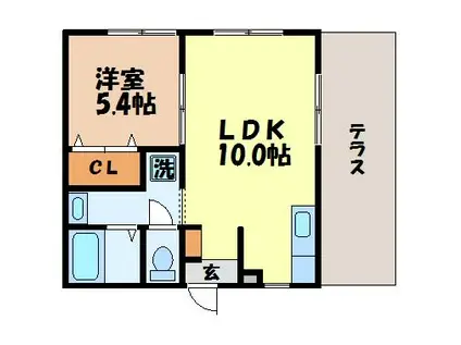 プチメゾン原口(1LDK/1階)の間取り写真
