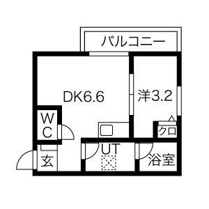 CASA NANA OE(1DK/3階)の間取り写真