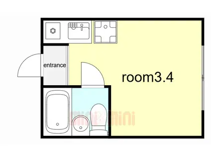 イシハラマンション(ワンルーム/3階)の間取り写真
