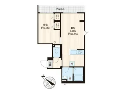 LBK エルビーケー(1LDK/1階)の間取り写真