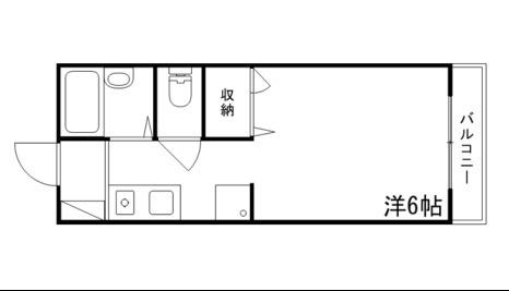 エフメゾン新在家(1K/1階)の間取り写真