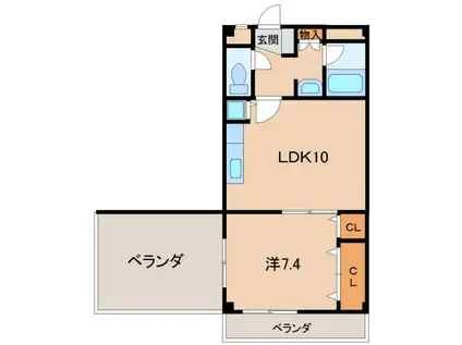 グリーンフル昇(1LDK/6階)の間取り写真