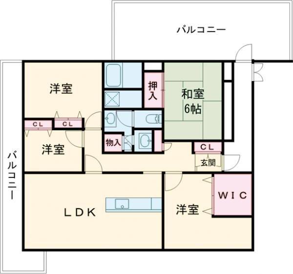 フォレストハウス(4LDK/5階)の間取り写真