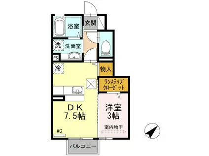 URBAN BREEZEII(1DK/1階)の間取り写真