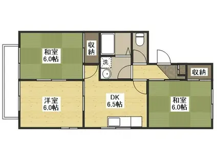 セジュールB(3DK/1階)の間取り写真