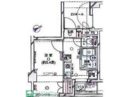 ヴェルト新宿落合(1K/4階)の間取り写真