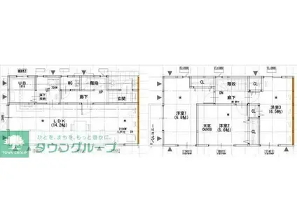グランソフィア弐分方(3LDK/1階)の間取り写真