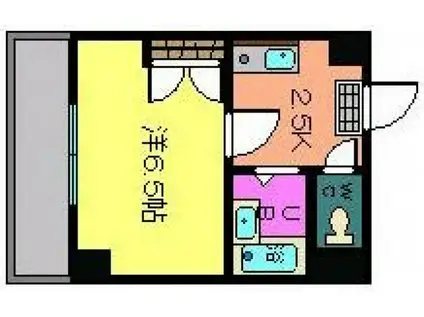 シティパル土井(1K/3階)の間取り写真