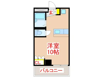 URBANLIFE山之口(ワンルーム/5階)の間取り写真