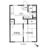 光ハイツ(2DK/1階)の間取り写真