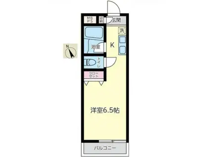 メゾン吹上(ワンルーム/2階)の間取り写真