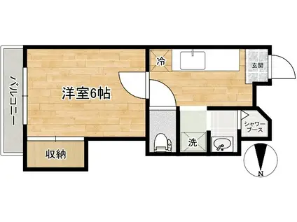 A1長町II(1K/4階)の間取り写真