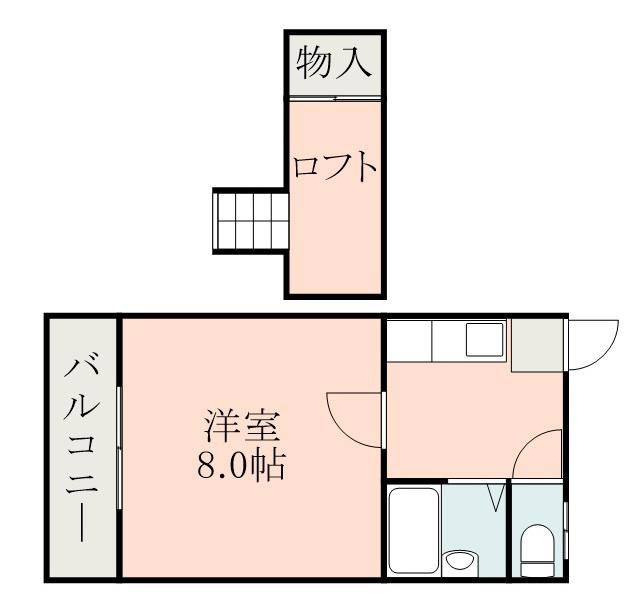寺田コーポ(1K/2階)の間取り写真