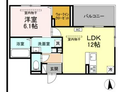 ブルー・コーラル(1LDK/3階)の間取り写真