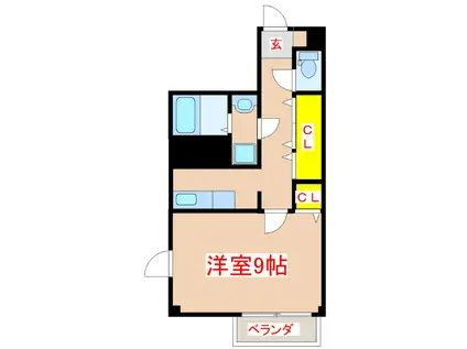 カサブランカ(1K/3階)の間取り写真