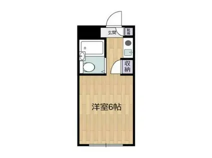 ハイツハセガワ(1K/3階)の間取り写真