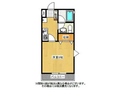 NEXTビル(1K/8階)の間取り写真