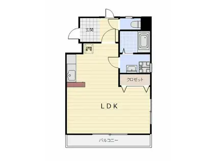 アルファレジデンスイースト(ワンルーム/3階)の間取り写真