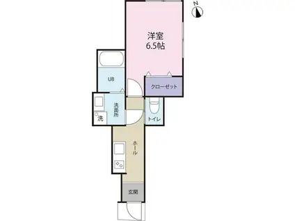 カーサムジカ中野(1K/1階)の間取り写真