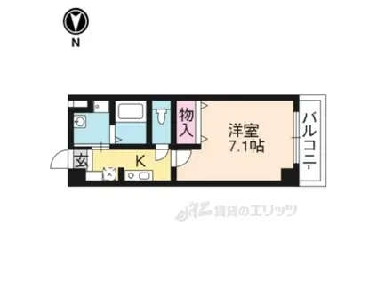 SAMA-SAMA(1K/2階)の間取り写真