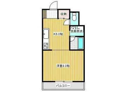 新橋ビル(1K/6階)の間取り写真