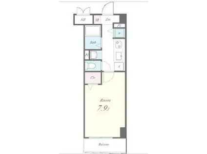 プロニティ タナカ(1K/5階)の間取り写真