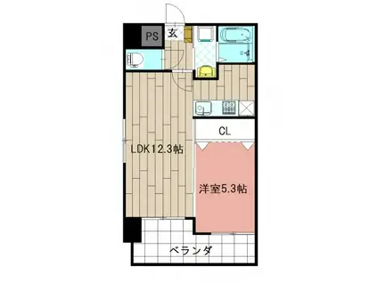 VOLUME.5(1LDK/8階)の間取り写真