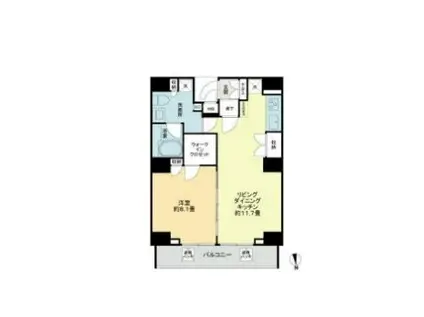 VIOR文京関口(1LDK/13階)の間取り写真