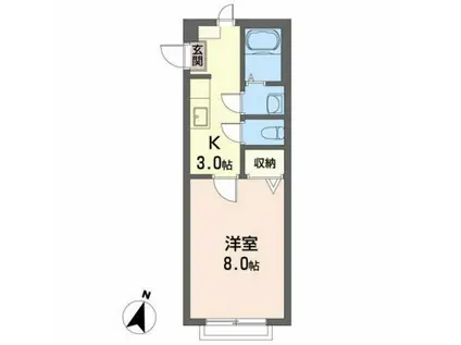 サニ-ハイツ(1LDK/1階)の間取り写真