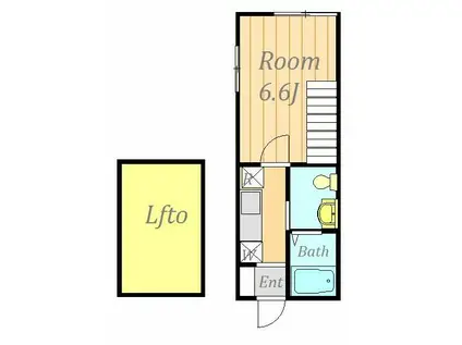 フェアリーベル玉川学園(1K/1階)の間取り写真